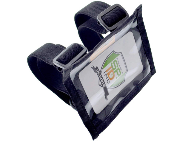 5 Pack - Ultimate Military Armband ID Badge Holder - Heavy Duty Nylon I. D Card Holder with Two Adjustable Elastic Bands - Made in The USA