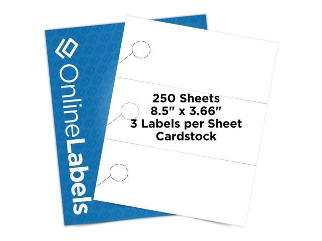 Door Hangers - 8.5 x 3.66 - Cardstock - Pack of 750, 250 Sheets - Inkjet/Laser Printer