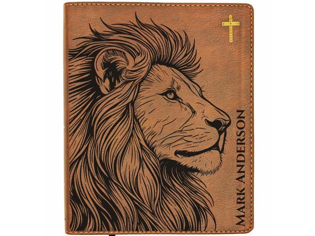 Personalized NIV Bible, Custom Holy Bible, New International Version (Lion Side Profile)