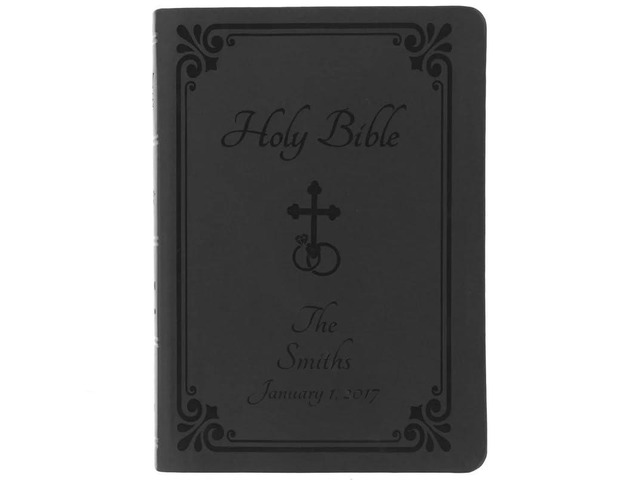 Personalized Catholic Bible with Name Engraved, NABRE - Holy Matrimony Wedding and Anniversary Bible for Newlyweds - Religious Vows Ceremony...