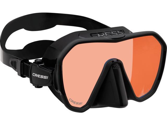 Adult Frameless Diving Mask - Wide View Mono Lens - Low Internal Volume - Pure Soft Silicone - Z2S: Designed in Italy by