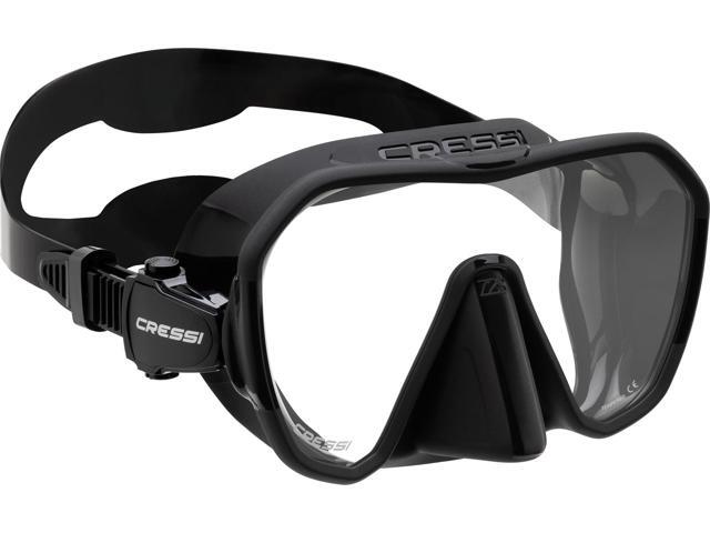 Adult Frameless Diving Mask - Wide View Mono Lens - Low Internal Volume - Pure Soft Silicone - Z2S: Designed in Italy by