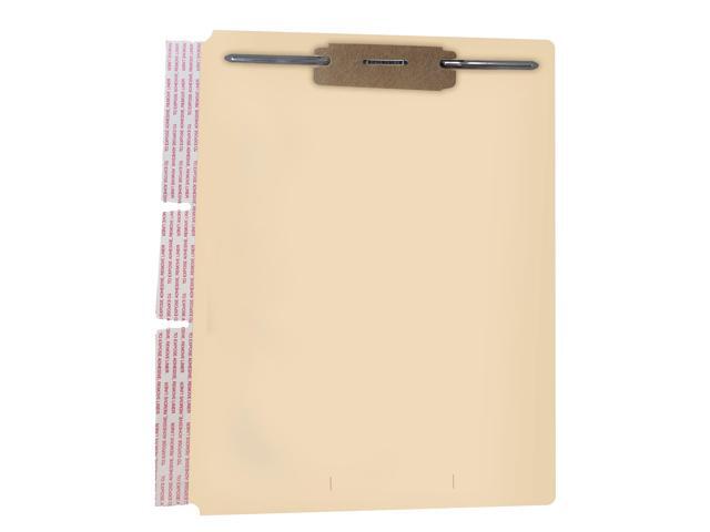 Self Adhesive Dividers for File Folders, Side Hinge Divider with 2' Bonded Fastener on Top, 11 pt Manila Stock, Box of 100