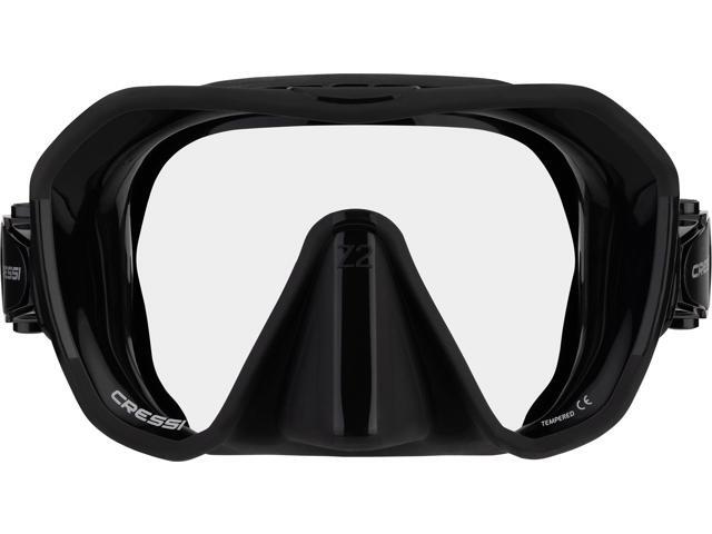 Adult Frameless Diving Mask - Wide View Mono Lens - Low Internal Volume - Pure Soft Silicone - Z2: Designed in Italy by