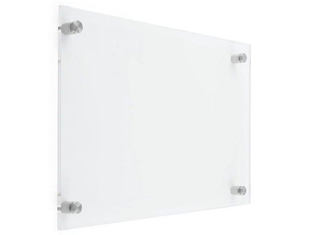 11 x 17 Acrylic Frame - Acrylic Room Signage with Stainless Steel Standoffs for Wayfinding Signage - Clear (EDSIGN1117)