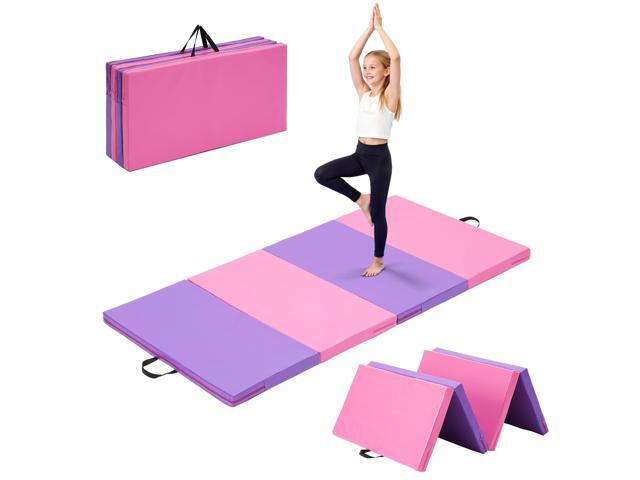 6'x3'x2' Gymnastics Tumbling Mats Folding Panel Thick Gym Exercise Mat for Home