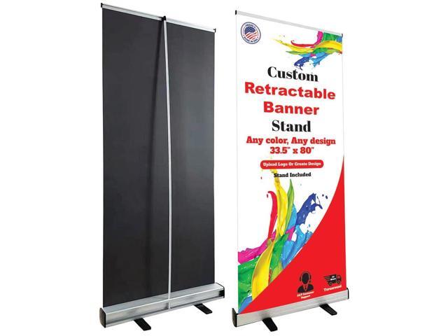 Custom Retractable Banner - Vibrant Graphics, Make A Lasting Impression For Business, Corporate Events, Advertising, Comes With Travel Case & Stand.