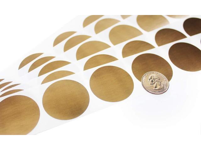 1.5 in Gold Round Scratch-Off Stickers, 2500 Pack Ideal for gender reveals, baby showers, wedding games, invitations, raffle tickets, classroom.