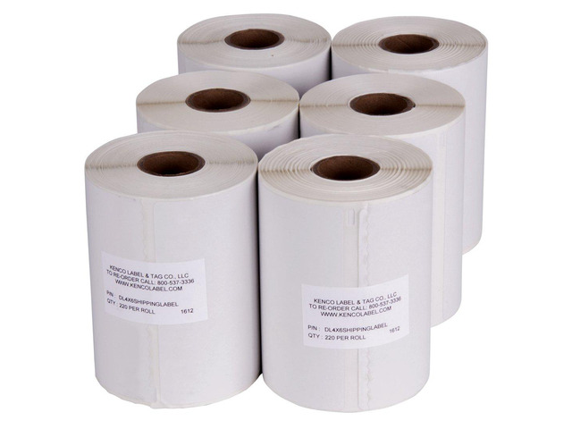 Dymo Compatible 1744907-4' x 6' Dymo 4XL Postage Shipping Labels (1 Roll - 220 Labels Per Roll) (6 Pack Fast Direct)