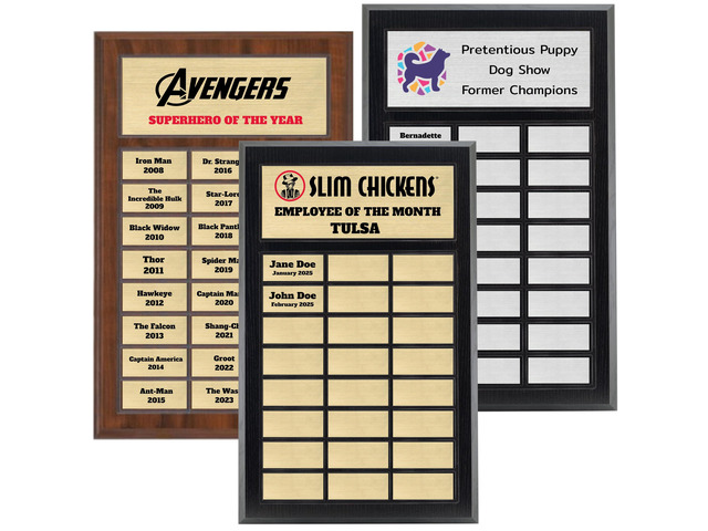 Perpetual Plaque, Custom Employee of the Month Appreciation Award (24 Plate (12x18'))