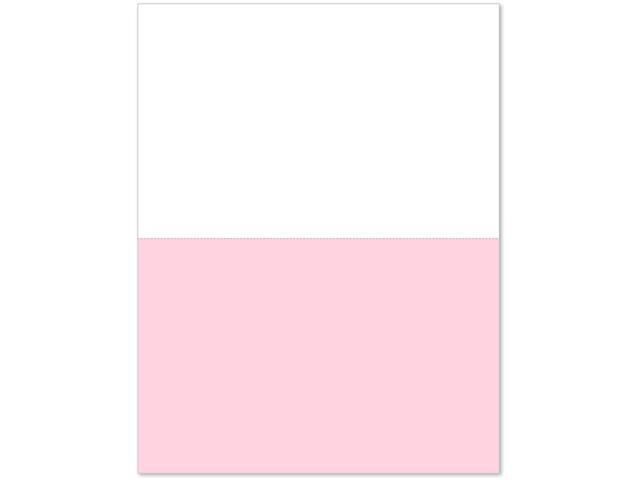 Box of 8-1/2 x 11' Letter Size 2 Color Perforated Paper (1000 White/Pink)