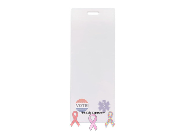 Bulk 20 Pack - Badge Buddy Pin Holder for Nursing Pins - Vertical 5 Hole Blank White Card Backer - Display Your Cute, Funny, Trading, Award &...