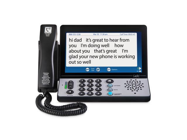 CapTel 2400iSPNBT Captioned Telephone, Large Touch Screen Phone for Hard of Hearing with Answering Machine, Powerful Speakerphone, Volume Booster.