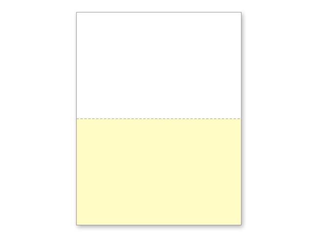 Case of 1,000 Sheets 8-1/2 x 11' 2 Part Perforated Paper, Great for Invoices, Receipt, Statement etc. (White/Yellow)
