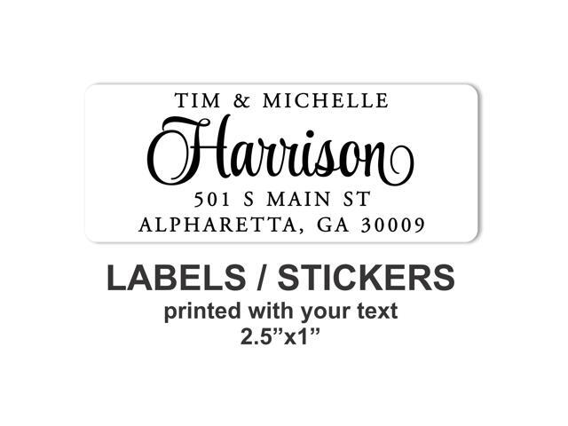 White Address Labels - Personalized Name Stickers, Custom Printed Return Mailing and Shipping Labels for Envelopes, Packages, Business, Home by.