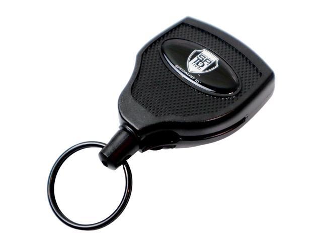 Bulk 5 Pack - SUPER Heavy Duty Key Bak Retractable Keychain 48-8oz / 10 Keys - Durable (4 Ft) Kevlar Lanyard - Rugged Polycarbonate Key Chain Ring...