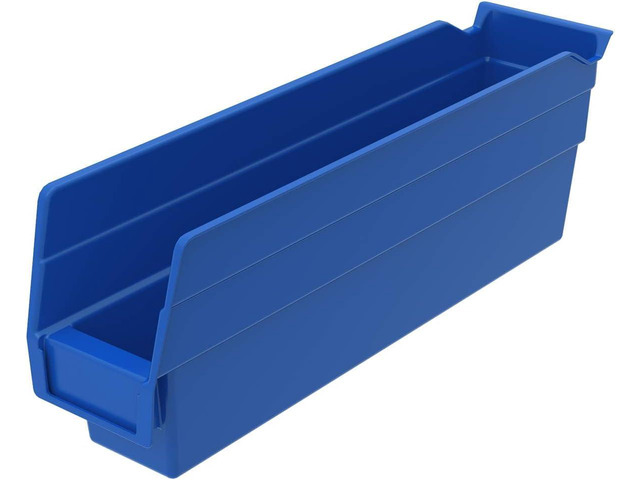 30110 Heavy Duty Plastic Shelf Bins, 12'x 3'x 4', Blue, 24-Pack Heavy Duty Nesting Storage Bins for Garage, Closet, Refrigerator, Kitchen,...