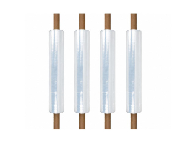 PSBM Pallet Stretch Film/Wrap with Handles 20' x 1000' 80 GA Clear 4 Rolls Stretch Wrap with Extended Core Handles, Heavy Duty Plastic Film for...