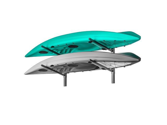 Wall Mounted Kayak Storage Rack, Adjustable Kayak Holder, Heavy Duty Canoe Rack, Indoor & Outdoor Use