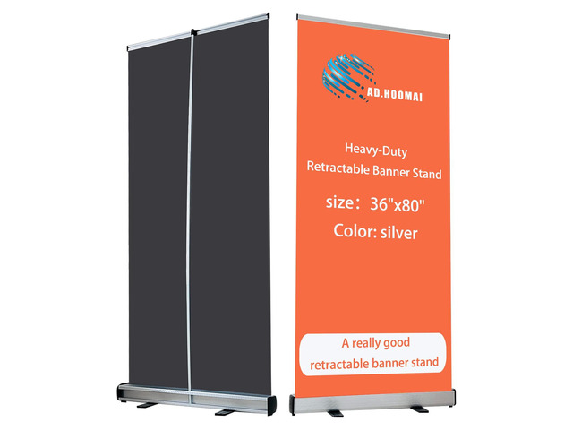 36'x80' NEW Heavy-Duty Retractable Banner Stand with Padded Canvas Bag (Stand ONLY) for Trade Shows and Displays