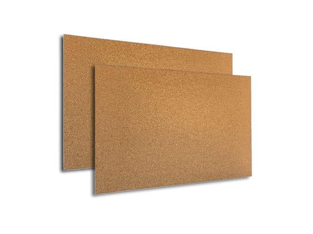 18' x 24' x 1/2' Thick Cork Sheets (2-Pack) with Adhesive Strips, 100% Natural and Sustainable Cork Bulletin Boards. Perfect for Home, School, and...