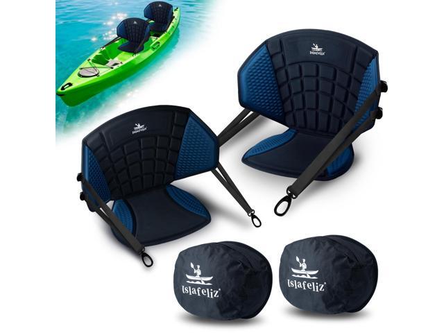 Upgraded Kayak Seat with Back Support & Enhanced Side Support, Universal Folding Paddle Board Seat for Inflatable Kayak, Canoe, SUP, Fishing Boat