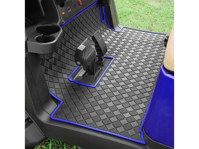 Golf Cart Floor Liner Mat 8mm Thick Rubber Full Coverage Fit for Club Car Precedent 2004-2025 / Onward & Tempo 2017-2025 / Villager & V4L 2019-2025.