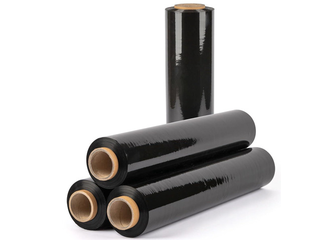 Packing Stretch Wrap Industrial Grade for Moving Heavy Duty 4 Pack 18 x 1500 FT - 80 Gauge Thick Wrap Roll Ideal for Furniture, Pallets Black