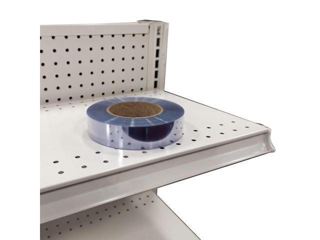 Transparent/Clear Gondola Shelf Vinyl Insert for Ticket Channel 130' x 1.25'- 5 Pack