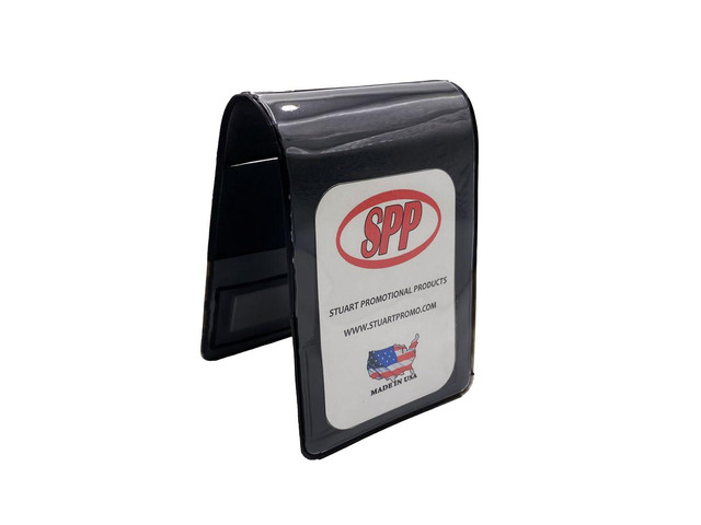 25 Pack, Black Magnetic Badge Holder, Fits Over Belt or Shirt Pocket. Fits 2 1/2' x 3 3/4' Vertical Cards, 2 Pocket, Made in USA