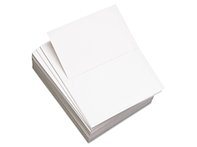 Lettermark Custom Cut-Sheet Copy Paper, 92 Bright, Micro-Perforated 5.5' from Top, 20lb Bond Weight, 8.5 x 11, White, 500/Ream, 5 RM/CT