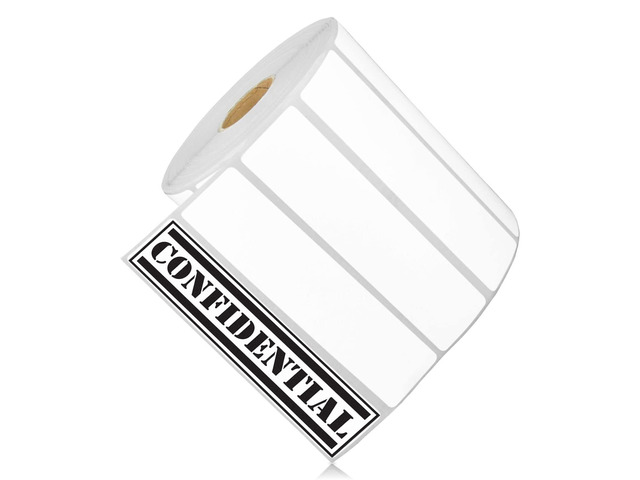 4' x 1' Removable Direct Thermal Labels Compatible with Rollo & Zebra Desktop Printers, 1' Core, Perforated, Water & Oil Resistant, 4 Rolls, 5500...