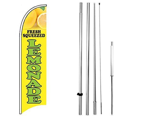 Fresh Squeezed Lemonade - Windless Feather Swooper Flag Banner Sign Kit yb-h