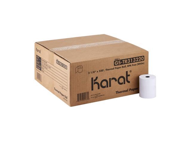 [3 1/8' x 220' - 50 Rolls] BPA-Free Thermal Paper Rolls - Receipt Paper for POS, Credit Card & Cash Register - Clear & Fine Print
