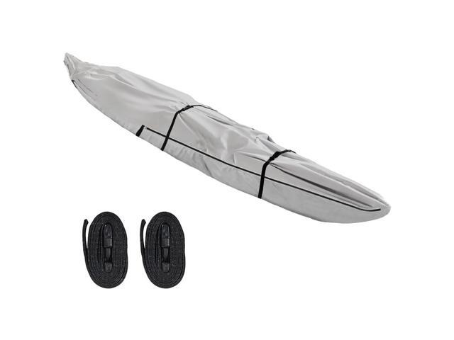 10ft 600D Fade and Tear Resistant Trailerable Kayak Cover with Waterproof Zipper, Waterproof & UV-Proof Heavy Duty Canoe Cover for Indoor/Outdoor.