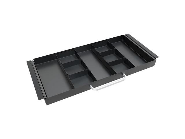 Large Size Under Desk Slide out Pencil Drawer with Adjustable Space Divider Design for Storing Pencil and Office Accessories, Underdesk Pull out.