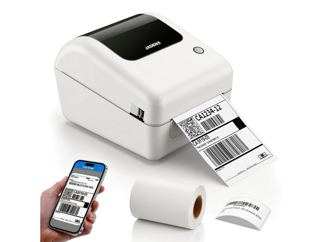 Bluetooth Thermal Shipping Label Printer with Built-in Label Bin, Wireless 4x6 Label Printer for iPhone, Android, Windows & Mac, Includes 50...