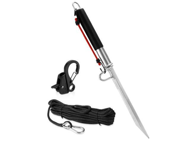 32'' Sand Spike Boat Anchor Pole,with Boat Anchor Hook and Boat Anchor Line Stainless Steel Boat Anchor Hook, Boat Anchor Line 50ft, for Shallow...