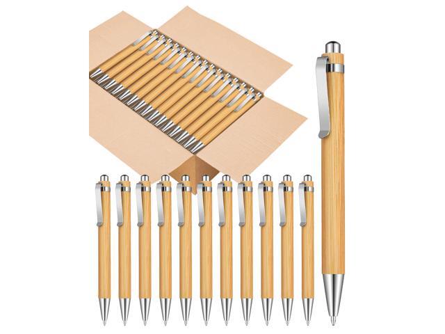 250pcs Bamboo Pens Bulk Wooden Bamboo Pens Engraving Wooden Ballpoint Pen Customizable Gift Pen Bulk