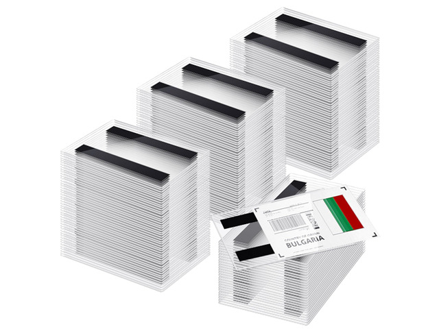 100 Pcs Magnetic Label Holder 5.5 x 3.5 Inches Pallet Rack Sign Holder Clear Plastic Protectors Magnetic Data Card Holders File Cabinet Labels for...