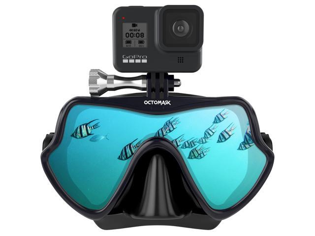 Frameless Scuba Mask w/Mount for all GoPro Hero Cameras for Scuba Diving, Snorkeling, Freediving
