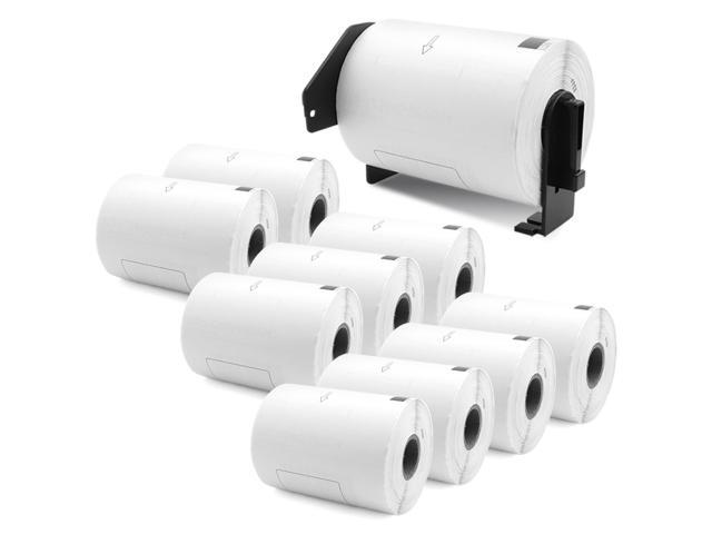 10-Roll DK-1241 Die-Cut Large Shipping Label 4' x 6' 200/Roll Compatible with QL-1100 QL-1110NWB Label Printer, 102 mm x 152 mm, White paper...