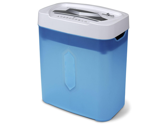 AU1232XA Anti-Jam 12-Sheet Crosscut Paper/Credit Card Shredder with 5.2-Gallon Wastebasket (White/Semi Translucent Blue)