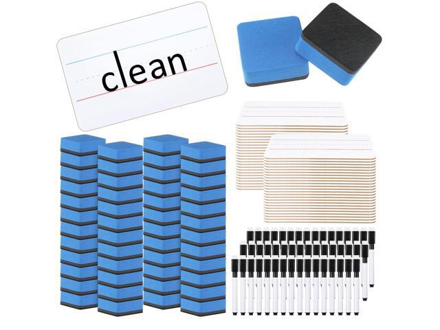 48 Sets Mini White Boards 6'x 9' Dry Erase Boards Classroom Pack Includes Two Sided Small Whiteboards Markers, Lapboards Erasers for Teachers...