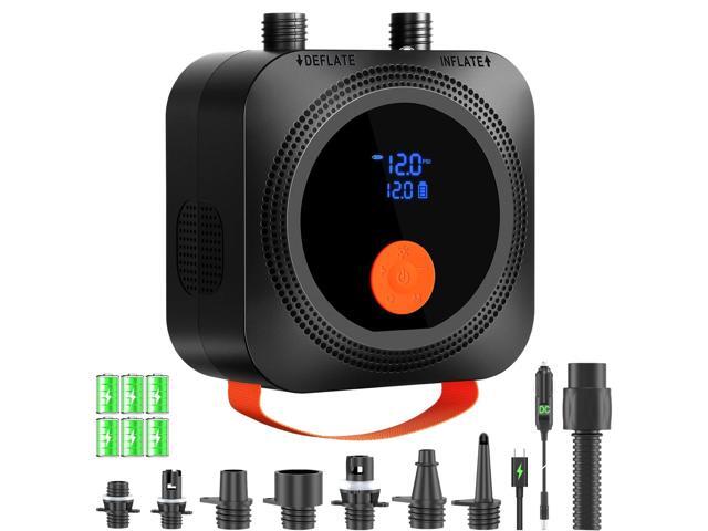Electric Paddle Board Pump, 12000mAh Rechargeable SUP Pump 22PSI High Pressure with 12V DC Car Adapter, Dual-Stage Inflation & Deflation, Portable.