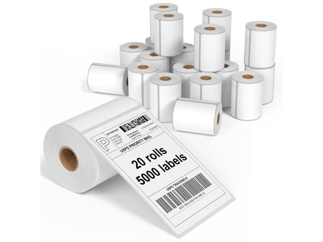 4'X6' Thermal Shipping Labels, 5000 Labels, 20 Rolls, Compatible with Rollo, Munbyn, iDPRT Thermal Printers