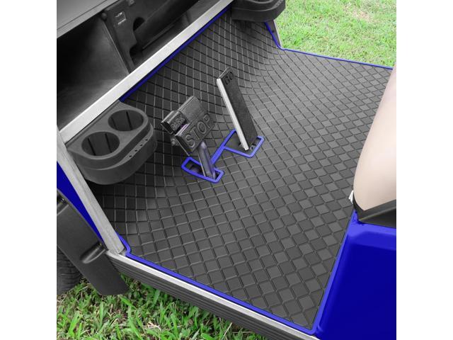 Golf Cart Floor Liner Mat 8mm Thick Rubber Full Coverage Fit for Club Car DS 1982-2013 / Villager 1982-2018 Carts Heavy-Duty Non-Slip Front Feet...