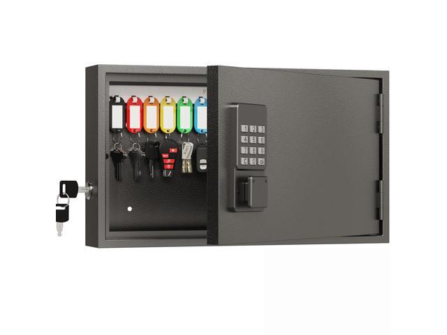 30 Key Lock Box Wall Mount, Smart Key Cabinet with Keypad for Office Key Lockbox use Bluetooth App, Custom & One Time Password, WiFi Unlock...