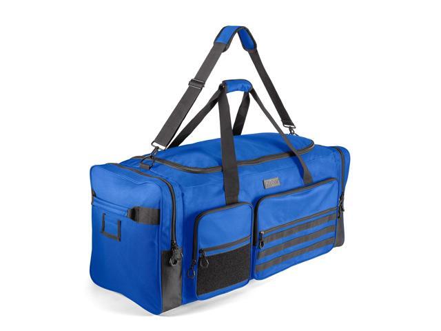 130L 36' Heavy Duty Extra Large Sports Gym Equipment Travel Duffle Bag W/Adjustable Shoulder Strap & 7 Compartments. Perfect for Soccer Baseball.