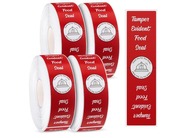 2000 Pieces Tamper Evident Stickers for Food Delivery 1.5 x 6 Inches Red Tamper Seal Proof Tape Safe Labels Sealed for Freshness Drink Food...
